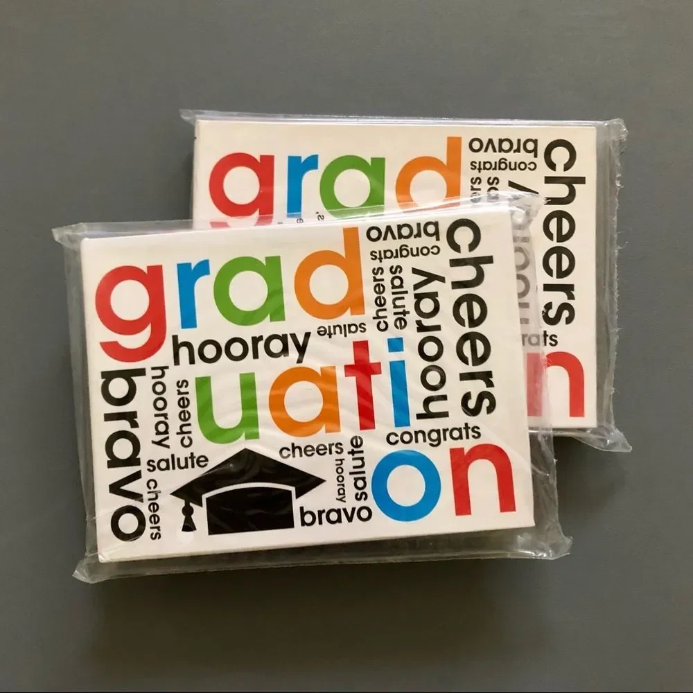 Small Graduation Autograph Unlined Notebook Set of 2 NWT